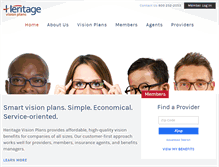 Tablet Screenshot of heritagevisionplans.com
